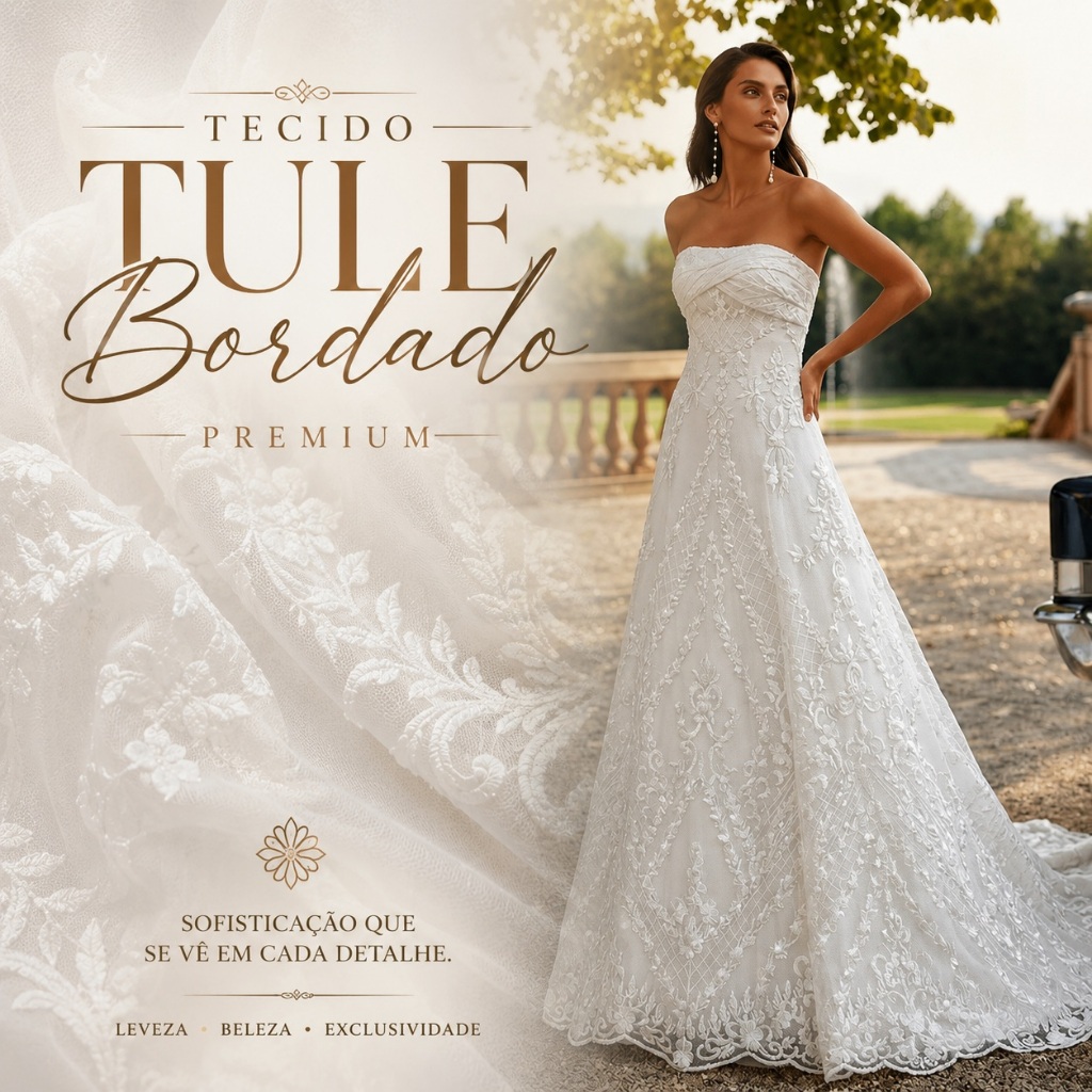 Tecido Tule Bordado - 1 metro x 1,40 de largura lindas cores disponíveis pronta entrega