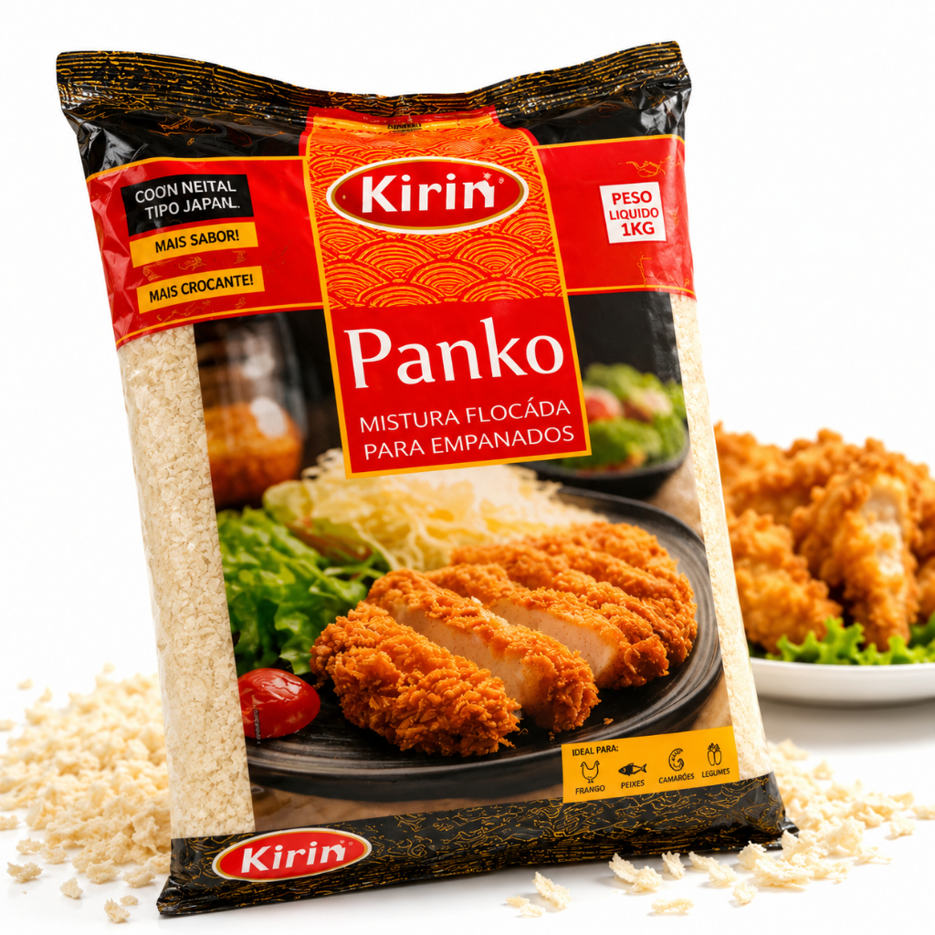 Farinha Panko Kirin 1kg Crocância Profissional