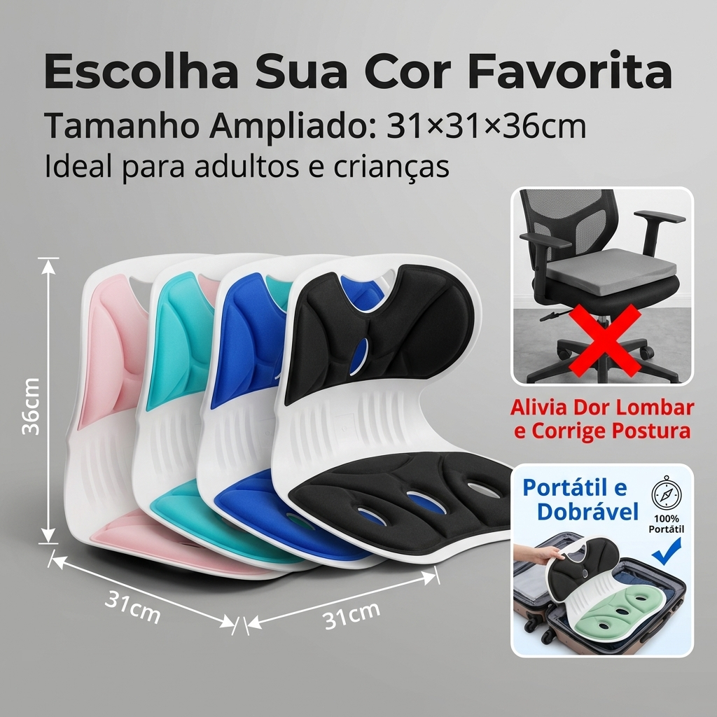 Almofada Ergonômica com Suporte Lombar