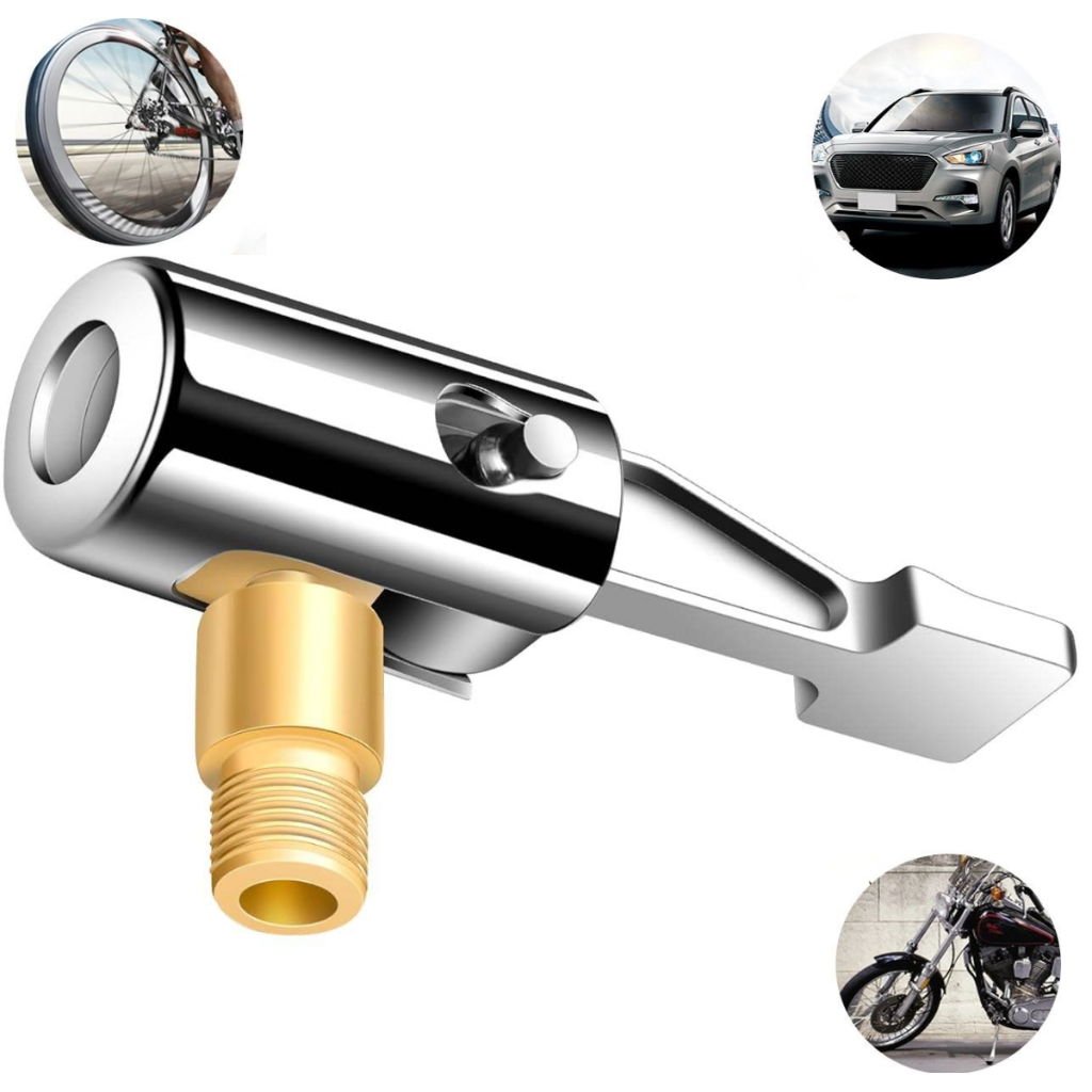 Bico Inflador Com Presilha De Ar De Pneu De Bicicleta Carro Adaptador Conector Da Válvula Bomba
