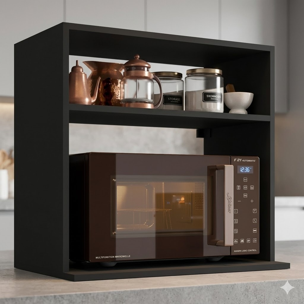 Armário Aéreo Suporte Duplo Suspenso 60 cm para Micro-ondas e Forno Elétrico