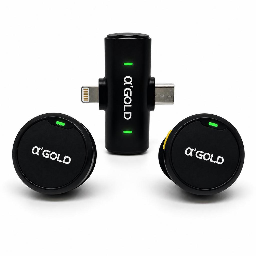 Microfone Lapela Duplo Profissional Plug Play Tipo C Iphone