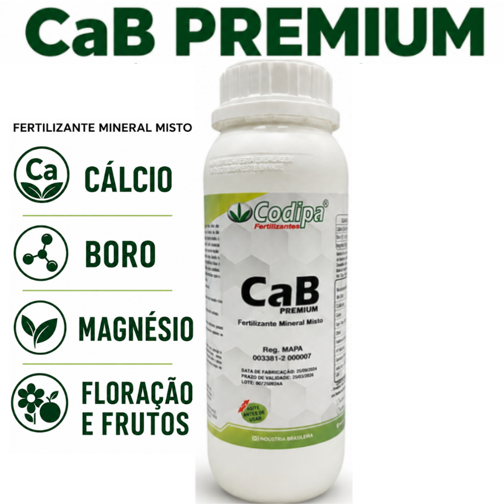 Fertilizante P/ Floração e Frutos Cab Premium Cálcio + Boro + Magnesio 1 Litro