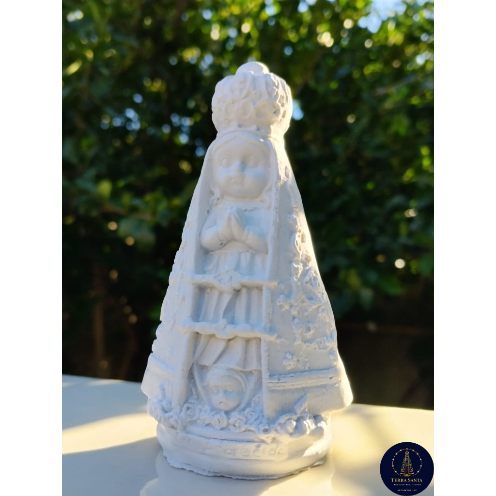Imagem Nossa Senhora Aparecida Baby 9 CM Gesso Cru Rostinho infantil .