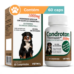 Condroton Vetnil 1000mg Cães 60 Comprimidos
