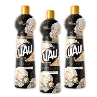 Kit 3un Multiuso 480ml UAU Ingleza Perfume Chá Branco Limpador