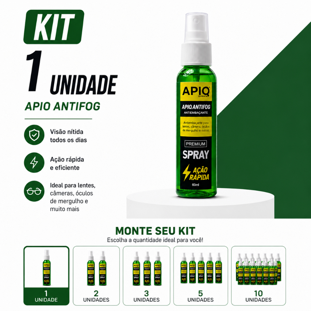 Anti Embaçante Antifog 60ml Escolha 1 2 3 5 ou 10 Unidades