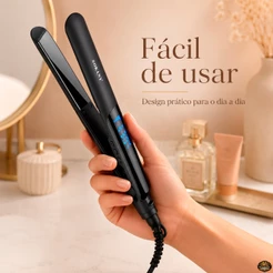 Chapinha Prancha Alisadora De Cabelo Profissional Bivolt Titanium Aquecimento Rapido 230 Graus