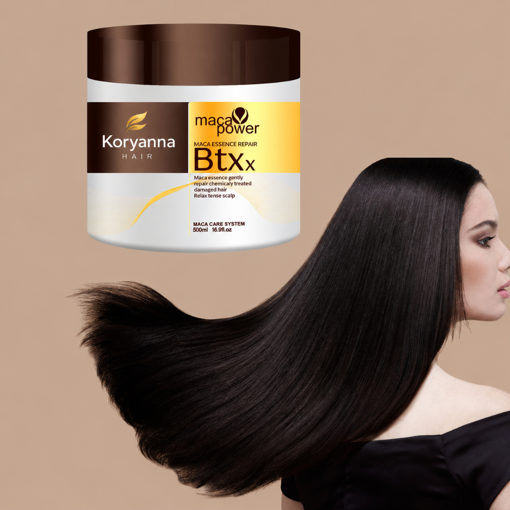 Btx Capilar Koryanna Liso Perfeito Efeito Liso de Salão e Brilho Espelhado