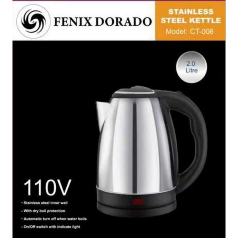 Chaleira Elétrica Inox 2 Litros Jarra Térmica Desligamento Automático Ferve Água Rápido Café Chá