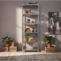 Prateleira de Aço Galvanizado 6 Niveis 60cm - Reforçada Organizadora Anti Ferrugem Envio Imediato