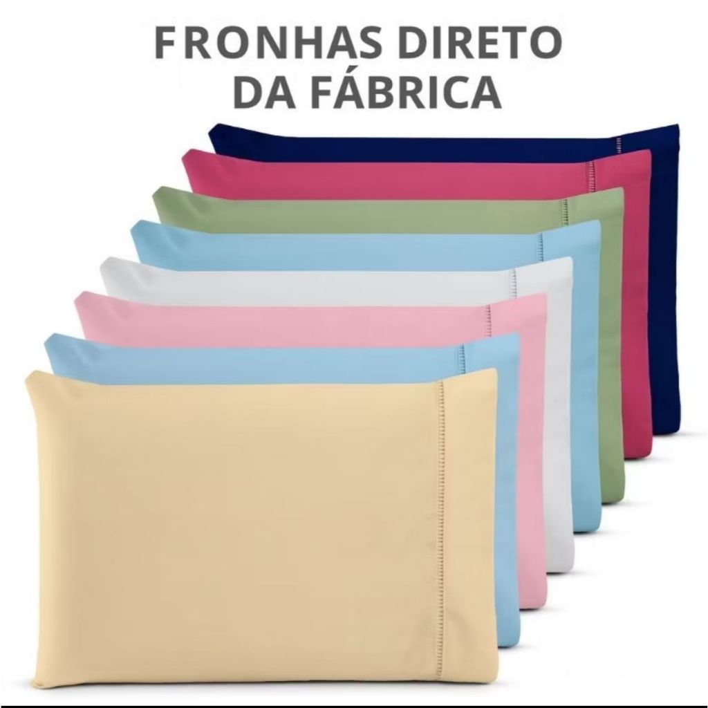 Kit Fronhas Micropercal 400 Fios 50x70 Ponto Palito