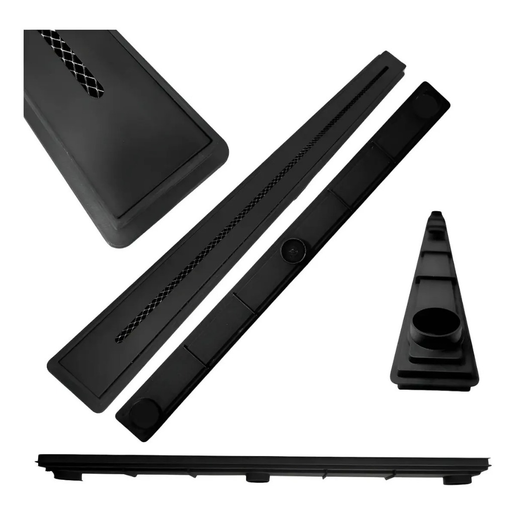 Ralo 5x70 Linear Preto Inox 304 Raso Ciclope