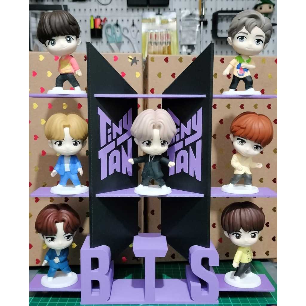 Suporte Exclusivo BTS TinyTAN Para Coleção McDonald's Prateleira Expositor Bonecos (sem bonecos)