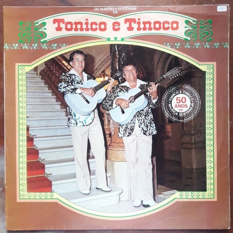 Tonico e Tinoco, 50 Anos De Música Sertaneja - 1985. Disco de Vinil Lp, em ótimo estado