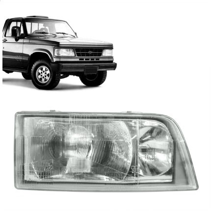 Farol Da C20 D20 E D40 1993 1994 1995 1996 Lado Direito - Lente de Vidro - Orgus