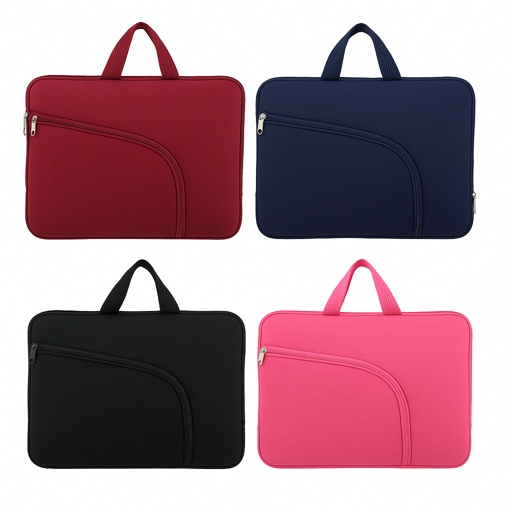 Maleta de Notebook Anti-Impacto 15,6" Resistente a Respingos de Água Neoprene Bolso Externo