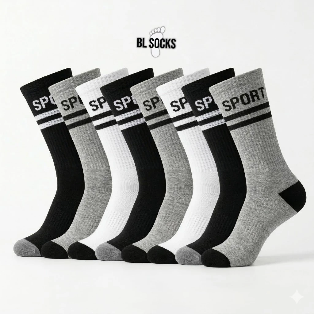 3 / 6 / 9 / 12 /18 / 24 Pares de Meias Cano Longo Algodão Unissex Menino Menina MESCLADAS - Conforto e Estilo — imagem 1