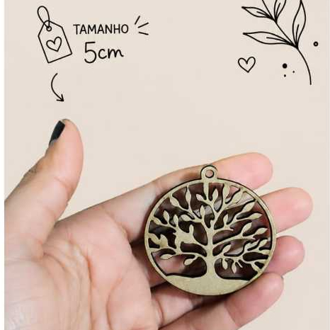 Kit Tag Árvore da Vida MDF 5cm – 10, 20, 30 Unidades | Para Chaveiro, Lembrancinhas e Artesanato