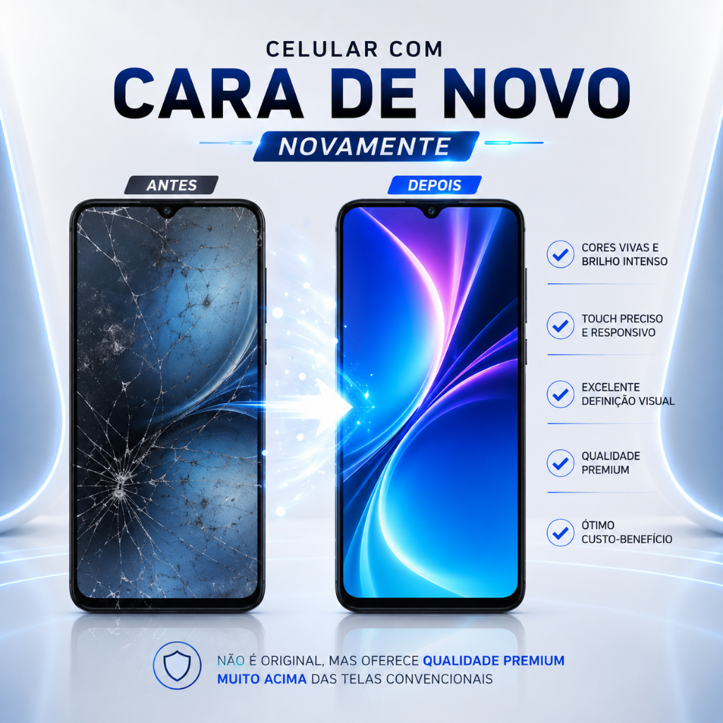Tela Frontal Completa Com ou Sem Aro - Moto G8 Play XT2015 - Premium - ENVIO RAPIDO — imagem 2 de 2