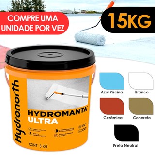 Manta Liquida Ultra Hydromanta Emborrachada Lajes telhados Parede Piscina Balde 15kg - Hydronorth