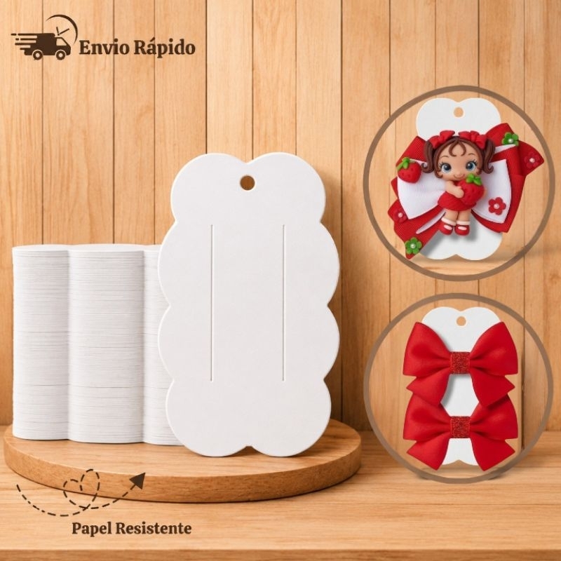 500 Cartelas Tag Hair Clips para Kit Bico de Pato/Laços/Presilha/Nuvem/Papeletas/Embalagem