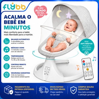 Flybb Cadeira Balanço Elétrica Para Bebê-automática E Confortável Cadeira De Balanço Elétrica Para Bebê Com Mosquiteiro