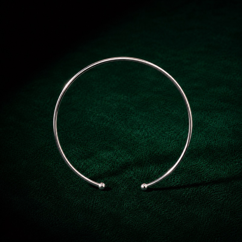 Bracelete Regulável Prata 925 Design Liso Elegante