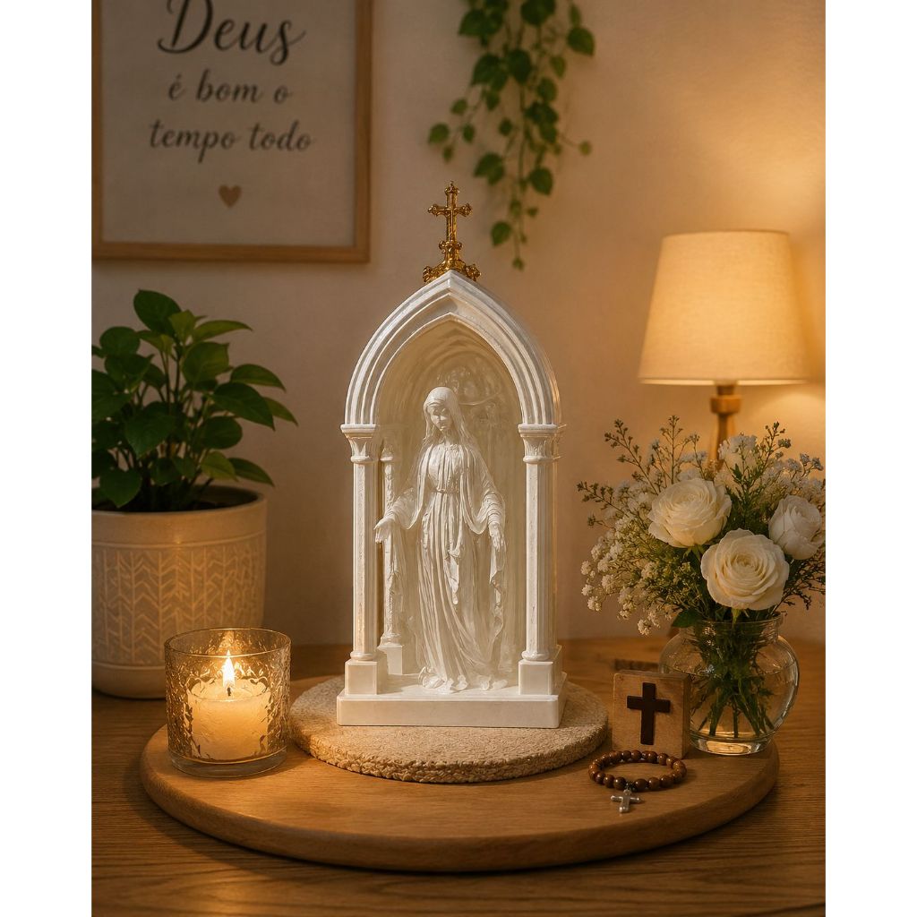 Nossa Senhora Decorativa | Altar Católico | Decoração Religiosa | Presente de Fé