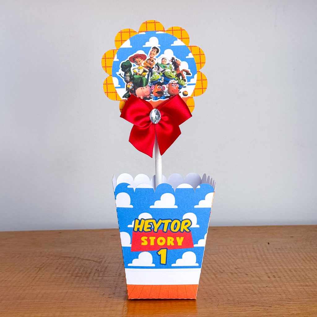 Cachepô Toy Story Personalizado Centro de Mesa Pegue e Monte Lembrancinha Festa Infantil