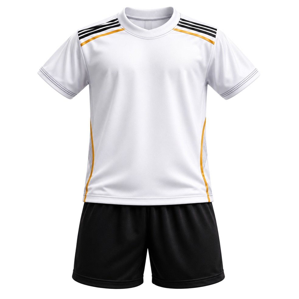 Conjunto Kit Camisa + Short de Futebol Infantil ou Juvenil do REAL M@DRI Time Masculino