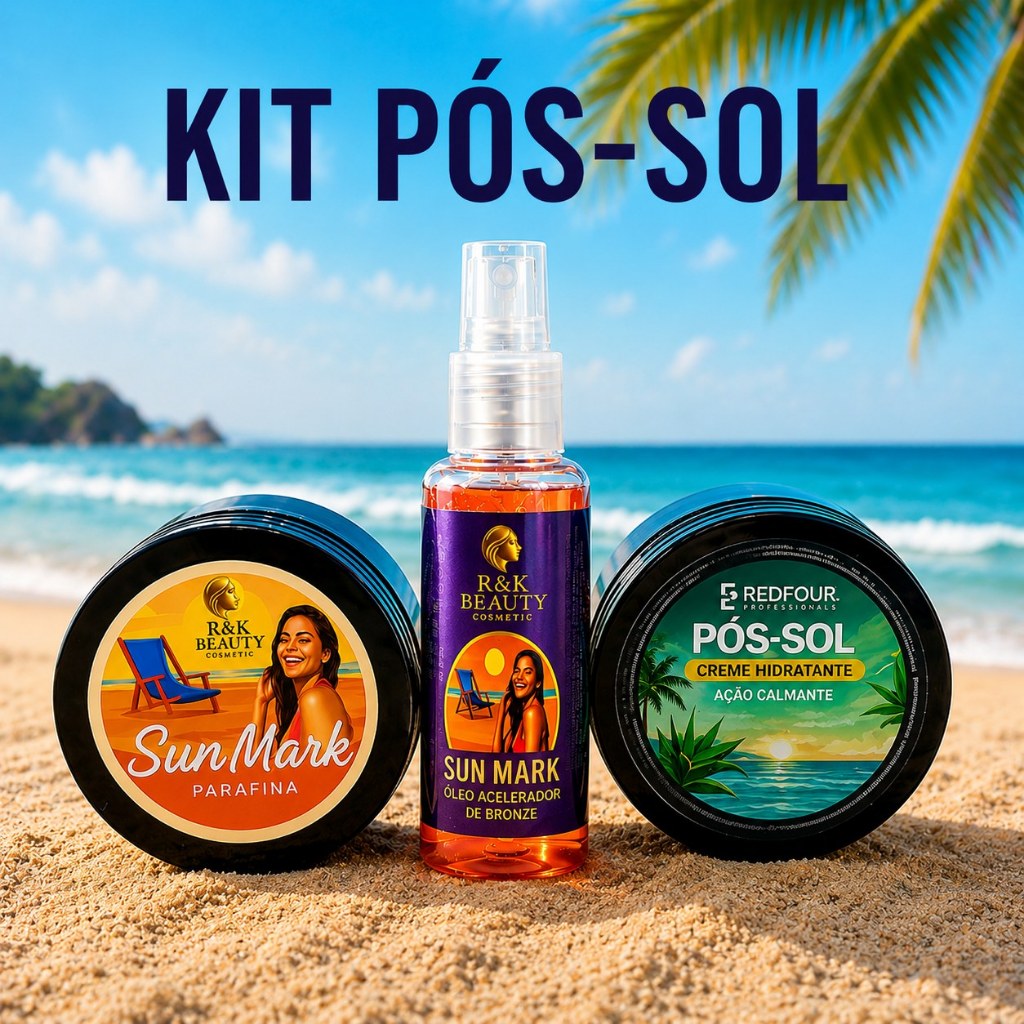 Bronzeador Completo | Óleo Acelerador 120ml + Parafina Ativadora 150g | Marquinha