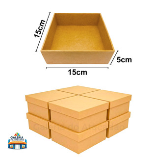 Até 20 Caixas MDF 15x15x5 Liso para Personalizar Artesanato Presente Convite Lembrancinha…