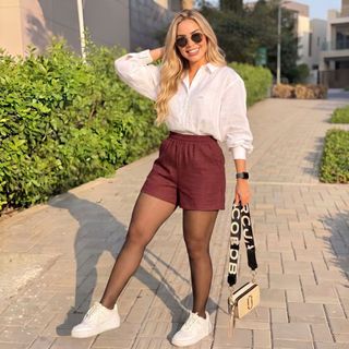 Short Duna Feminino Moda Cintura Alta Liso Soltinho Confortável com Bolso Outono Inverno Verão