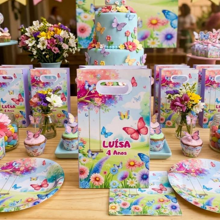 Lembrancinhas sacolinhas personalizadas Borboletas