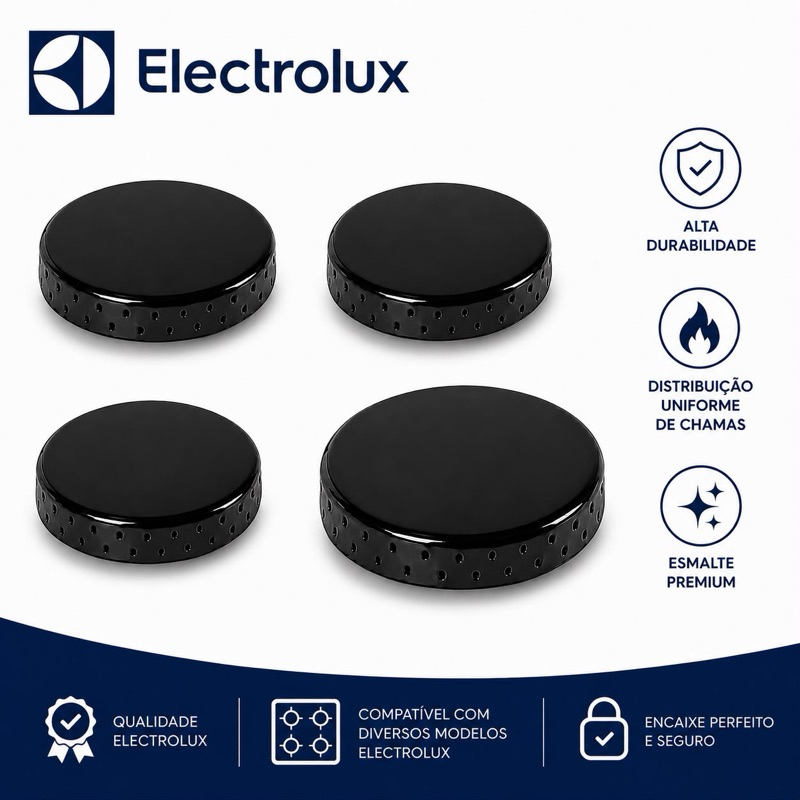 Espalhadores para Tampa Fogão  Electrolux Chef 52sm 4 Bocas