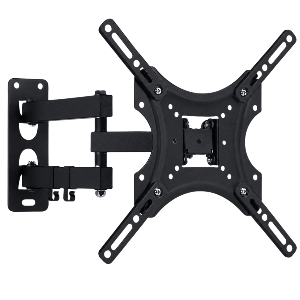 Suporte Articulado Universal para TV de 32 a 55 Polegadas Giro 180° Inclinação 15° Capacidade até 22 kg para Smart TV