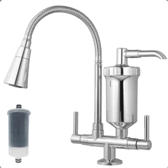 Torneira Gourmet Cozinha Bancada Com Filtro Bica Flexível Abs Cromada Para Pia Luxo Premium