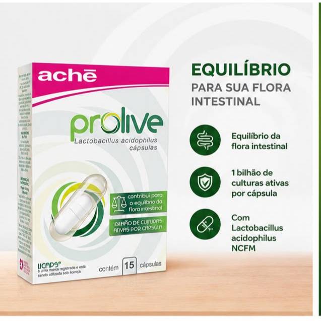 Probiótico Prolive 15 Cápsulas | Lactobacillus Acidophilus NCFM