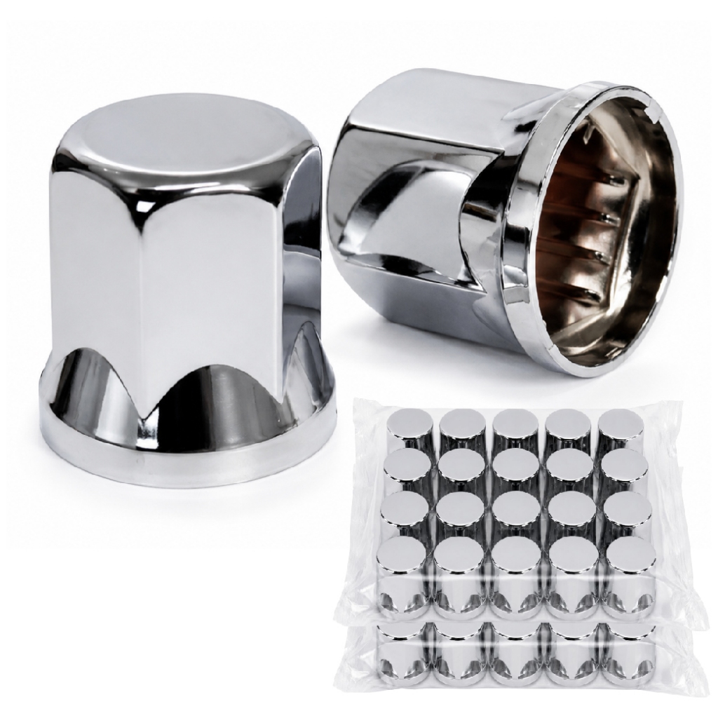 Kit 40 Capa Porca Roda Cromada 30mm Caminhão Sextavada