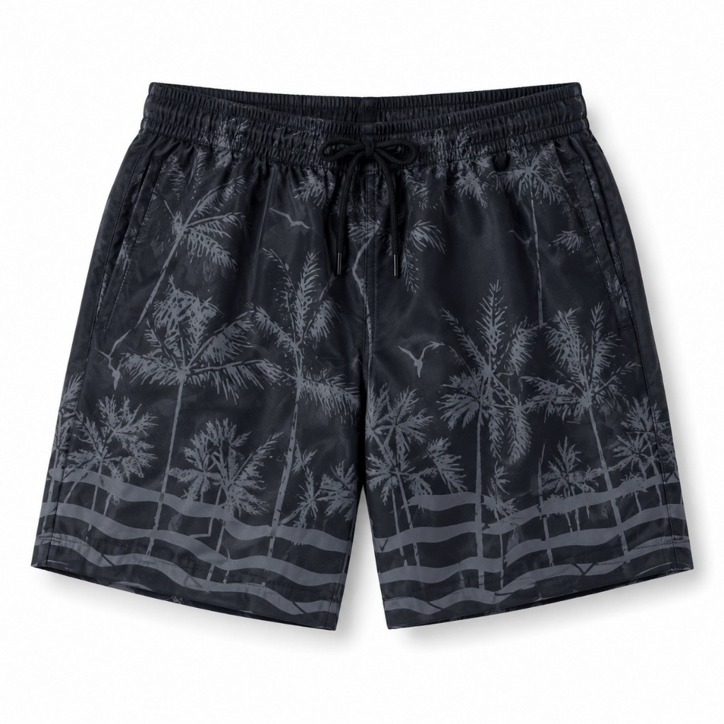 Shorts Masculino Tactel Estampado Com Bolso Academia
