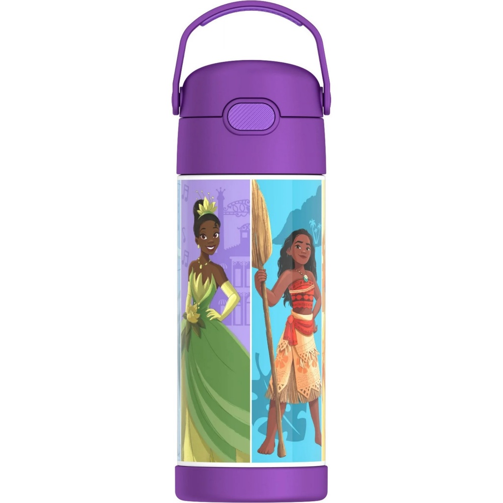 Garrafa de Água Infantil Thermos de Aço Inox com Canudo, À Prova de Vazamentos princesas importado EUA