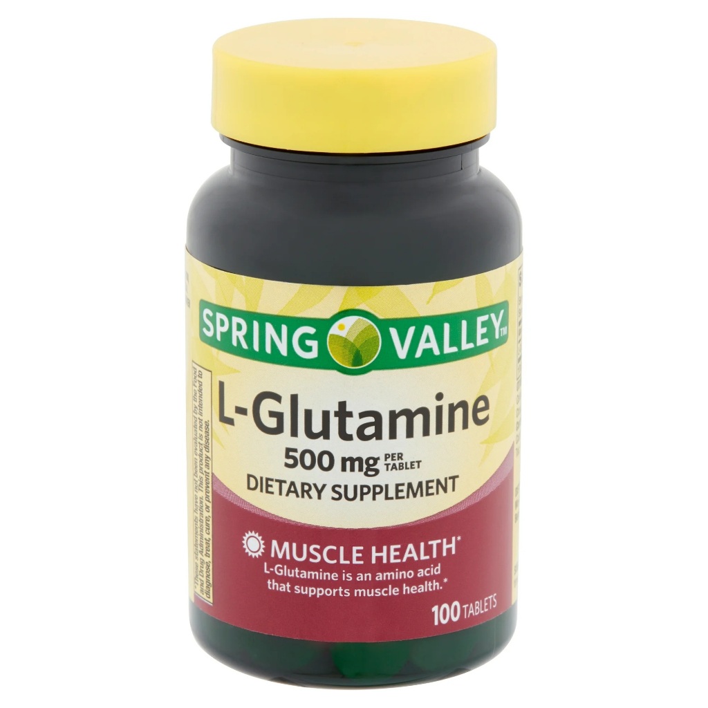 L GLUTAMINA 500MG 100 CAPSULAS SPRING VALLEY IMPORTADO EUA