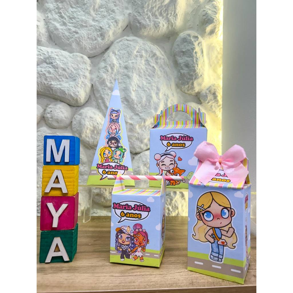 Kit Festa Avatar World Personalizado 10 à 50 Caixas personalizada Nome  Lembrancinhas Festa Infantil