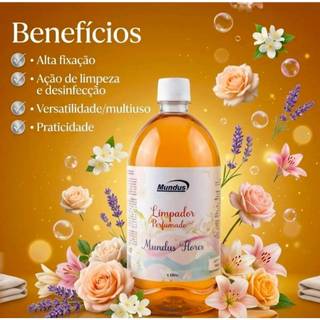 Aromatizador De Ralo E Lixeira Mundus Flores 1L Spray Bloqueia Cheiro Ruim E Deixa Aroma De Flores Do Campo Ver