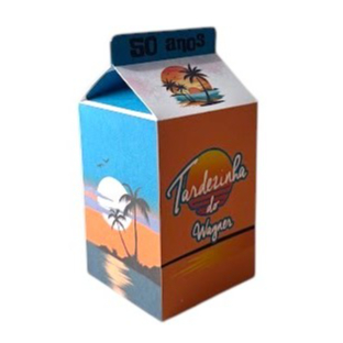 Kit 10 Lembrancinhas Personalizadas Caixinha Modelo Milk Tema Tardezinha Masculino Festa Infantil Envio Imediato