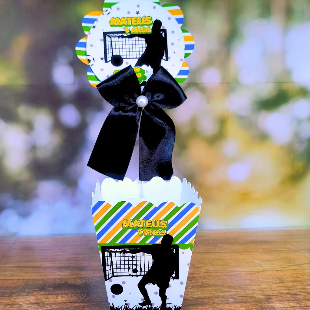 CENTRO DE MESA CACHEPOT - CENTRO DE MESA PERSONALIZADO - CENTRO DE MESA CACHEPÔ FUTEBOL - LEMBRANCINHA ANIVERSÁRIO -