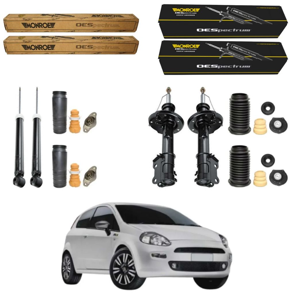 Kit 4 Amortecedor Punto 2007 A 2017 Monroe + Kits
