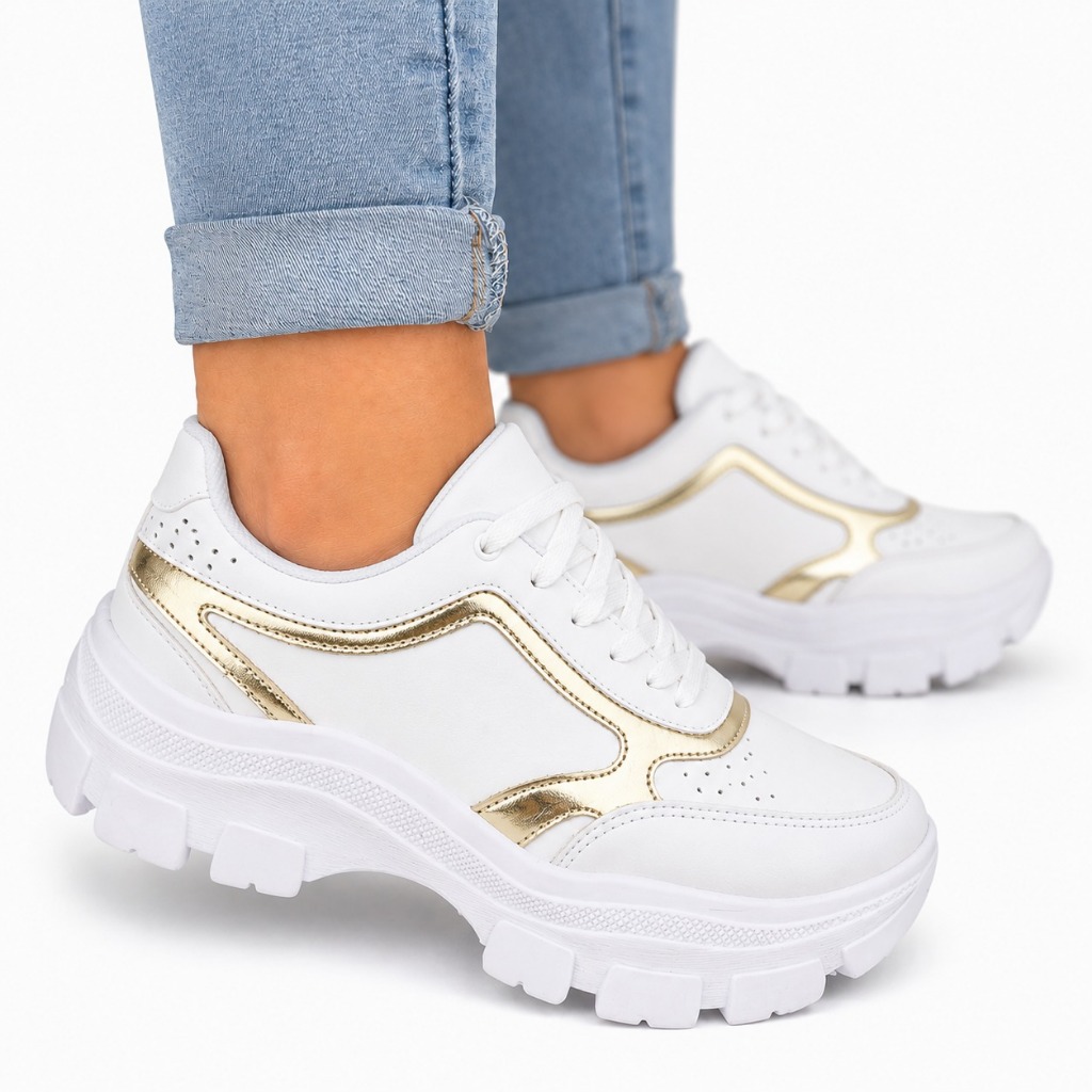 Tênis Plataforma Casual Feminino Solado Tratorado Leve e Macio Promoção — imagem 2 de 2