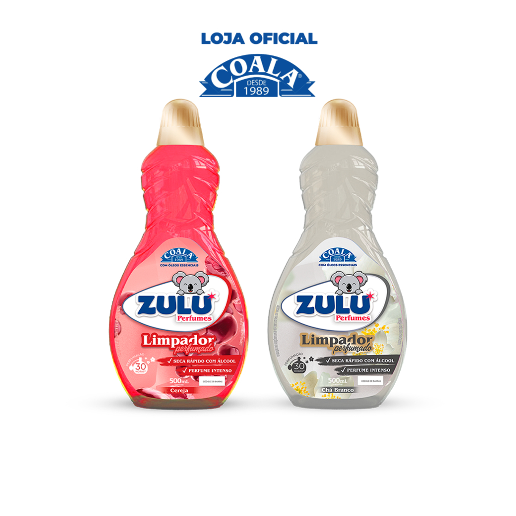 kit Limpador Zulu Perfumes Cereja + Chá Branco 500 ml